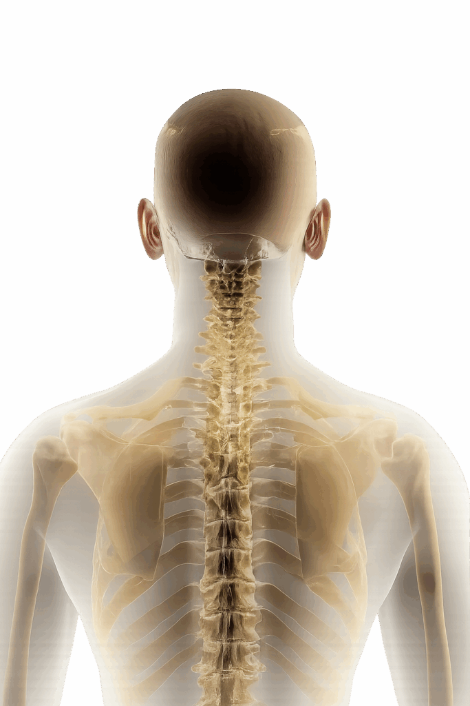 Darstellung der menschlichen Wirbelsäule